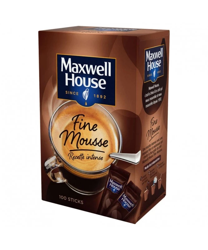 Café fine mousse x100 sticks 180g - MAXWELL HOUSE