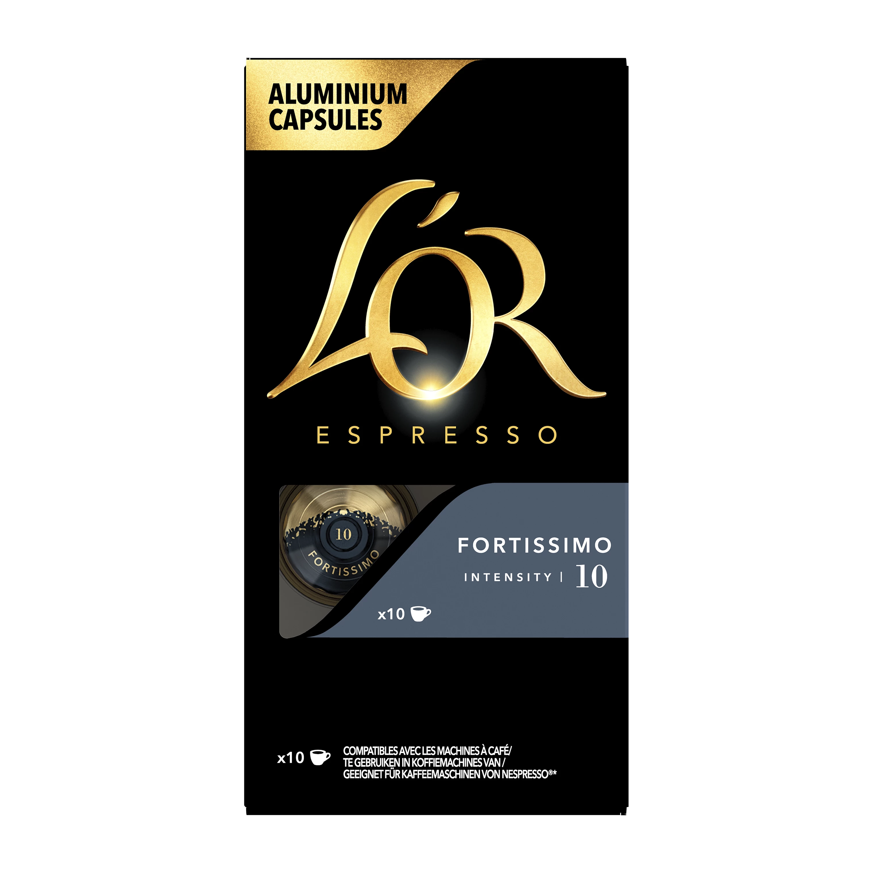 Capsules Café Espresso Fortissimo; x10; 52g - L'OR