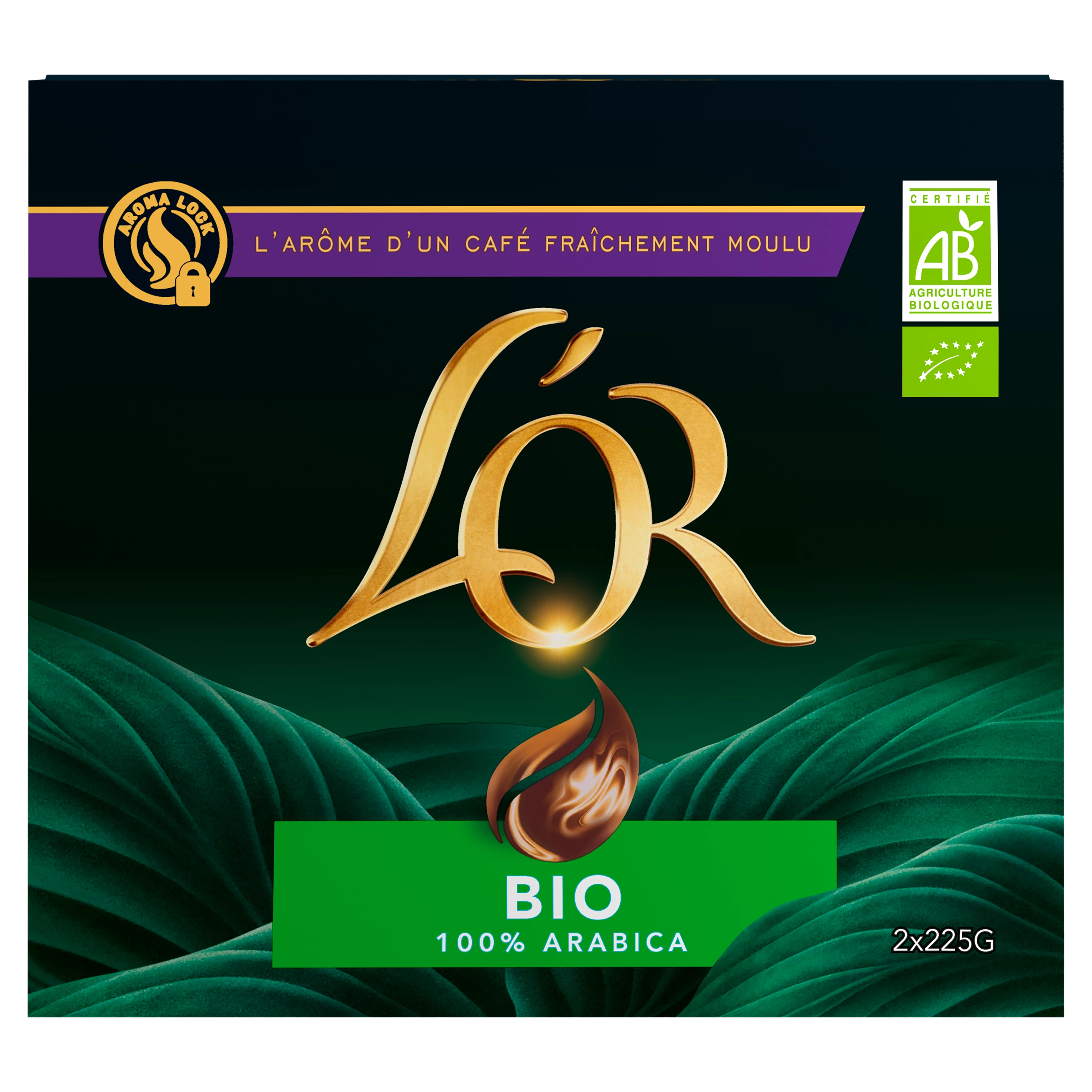 L'or Kaffee gemahlen Bio 2x225gr