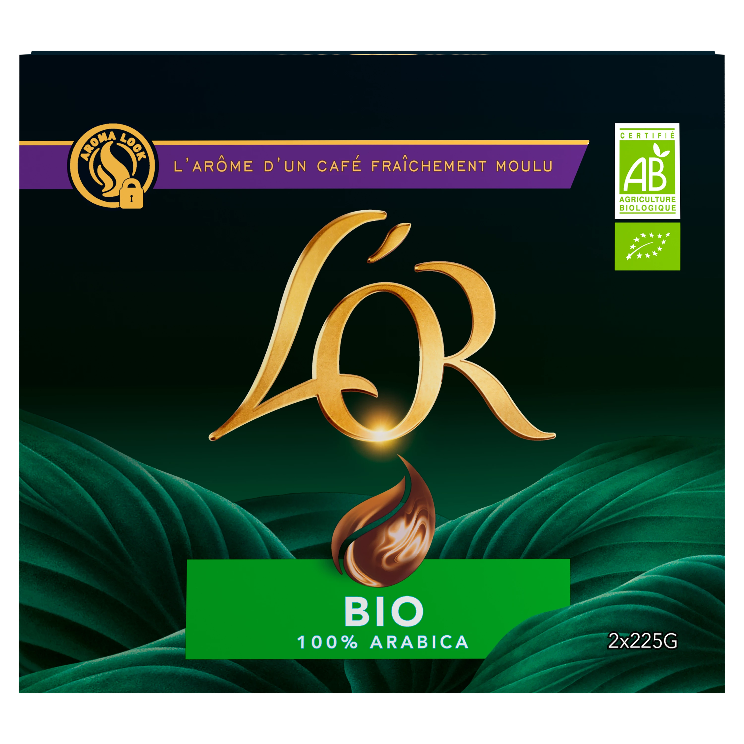 L'or Café Moído Orgânico 2x225gr