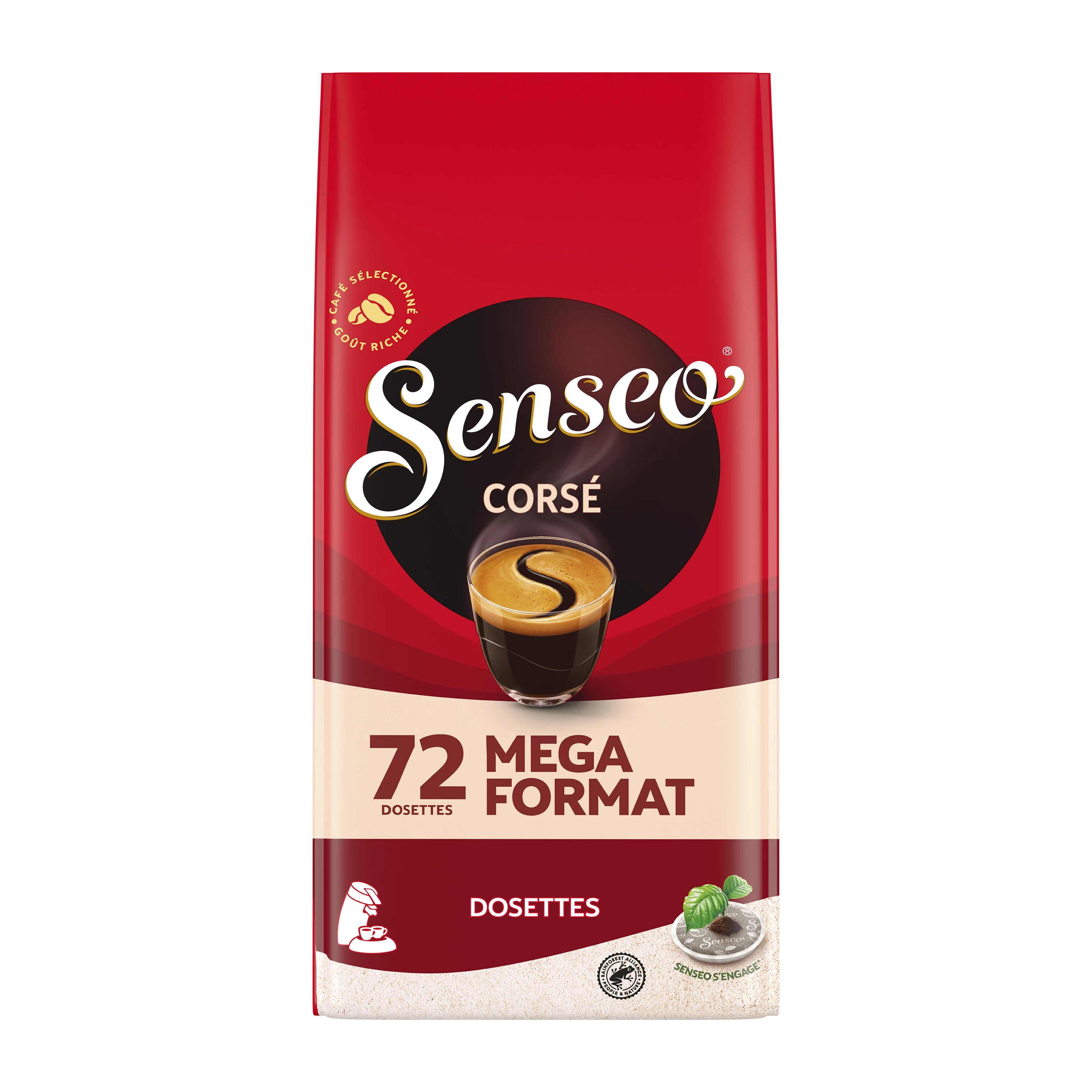 Cialde di caffè forti; x72; 500 g - SENSEO