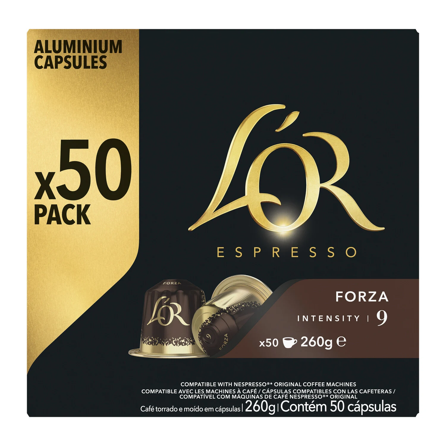 Café Espresso Forza X50 Capsules 260g - L'OR