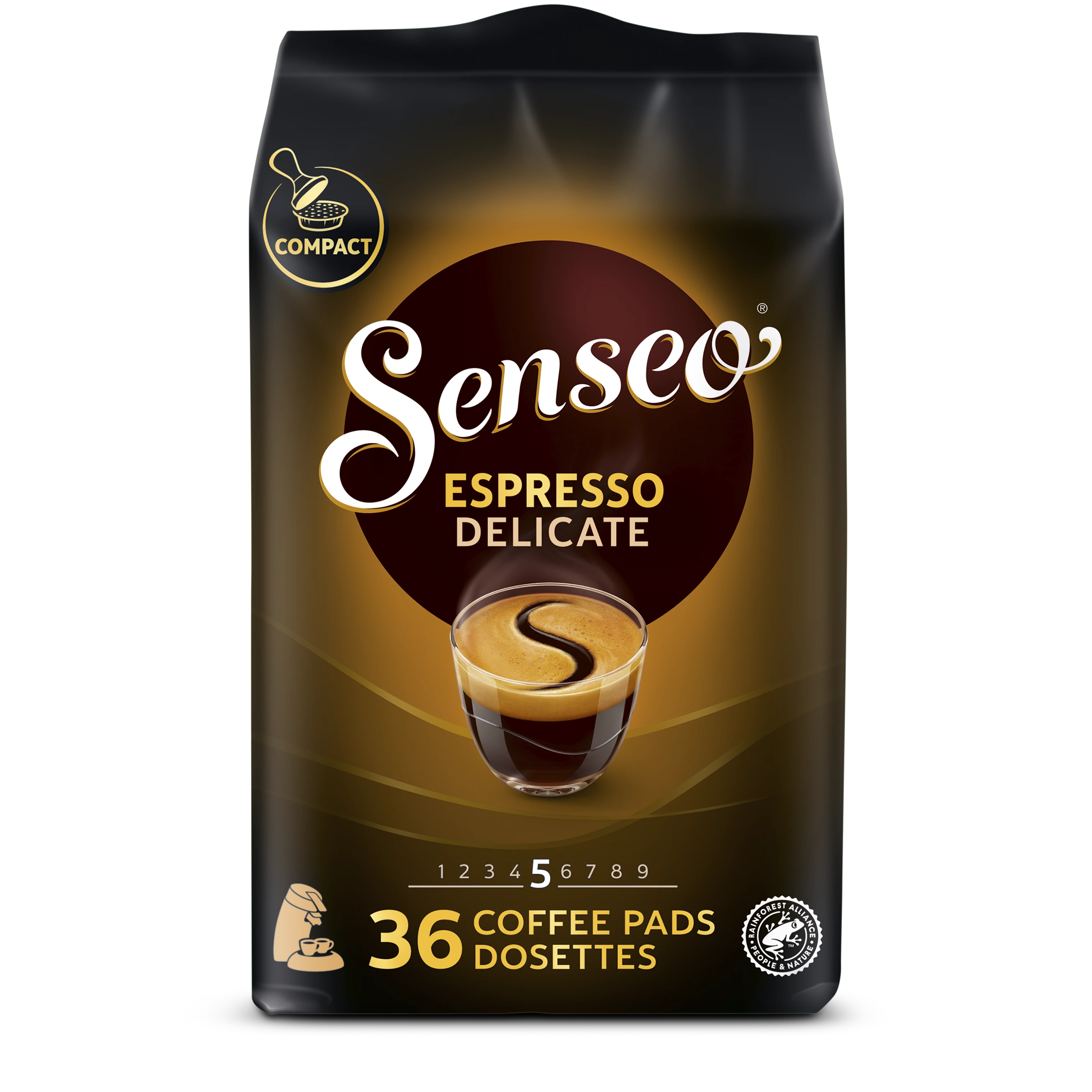 Delicate Espresso Koffie Zachte Pads x36; 250g - SENSEO