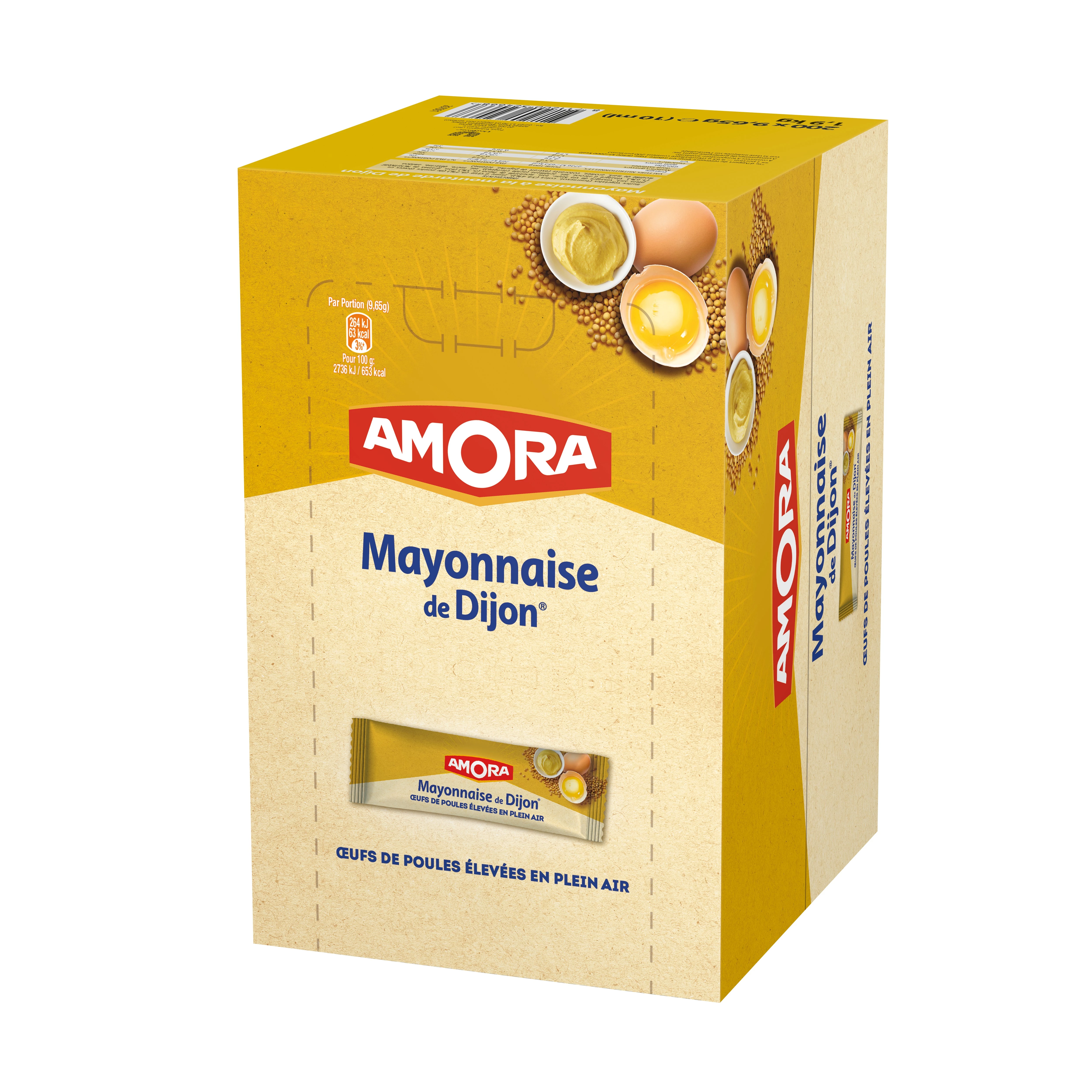 Amora Mayonnaise De Dijon Boite Présentoir 200 Dosettes 10ml