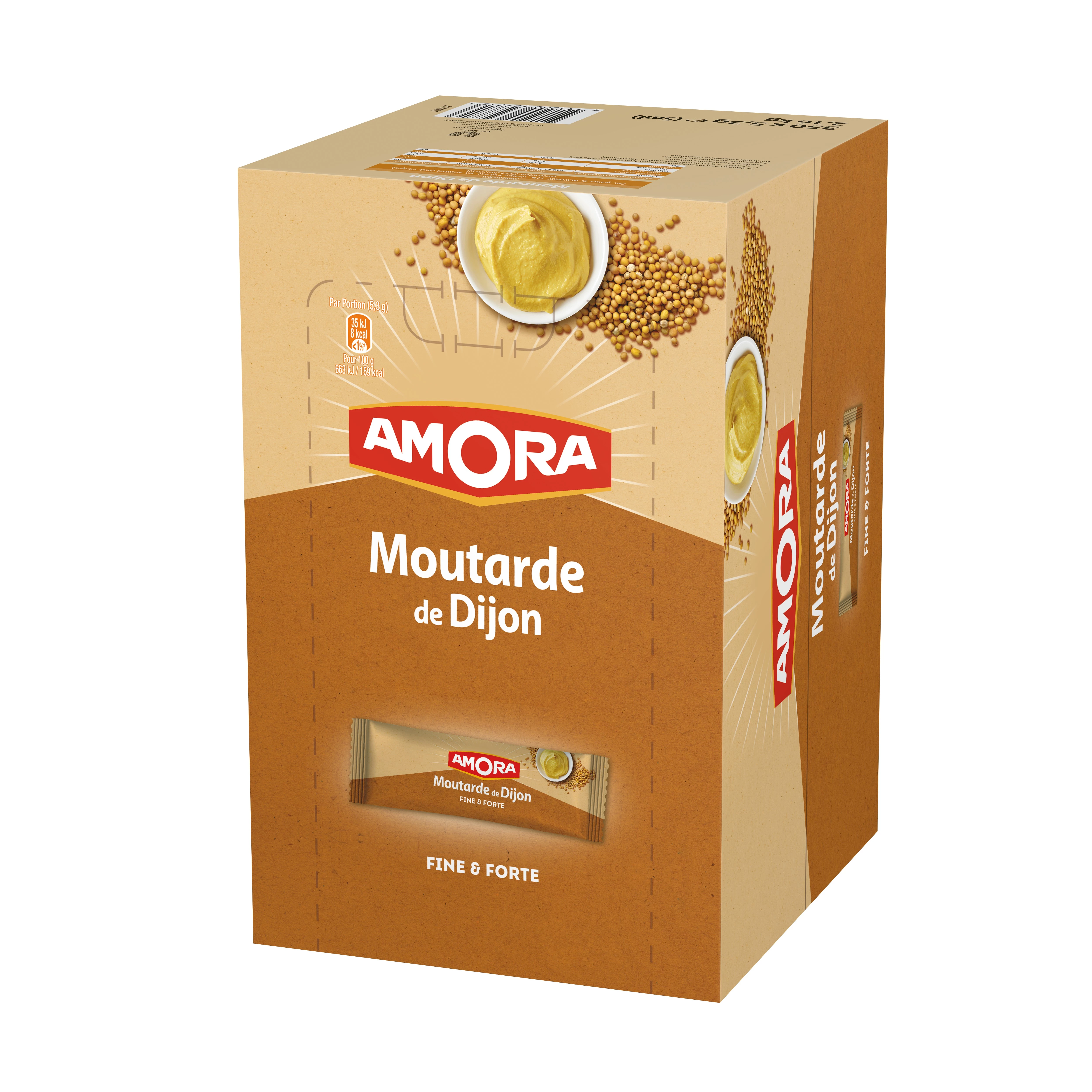Amora Moutarde Boite Présentoir 350 Dosettes 5ml