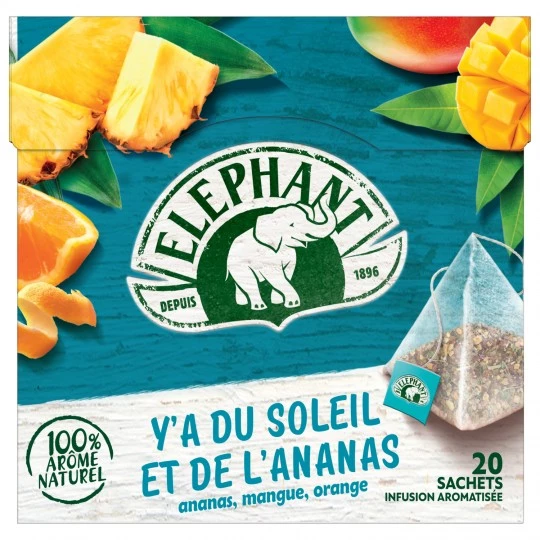 Infusion y'a du soleil et de l'ananas x20 34g - ELEPHANT