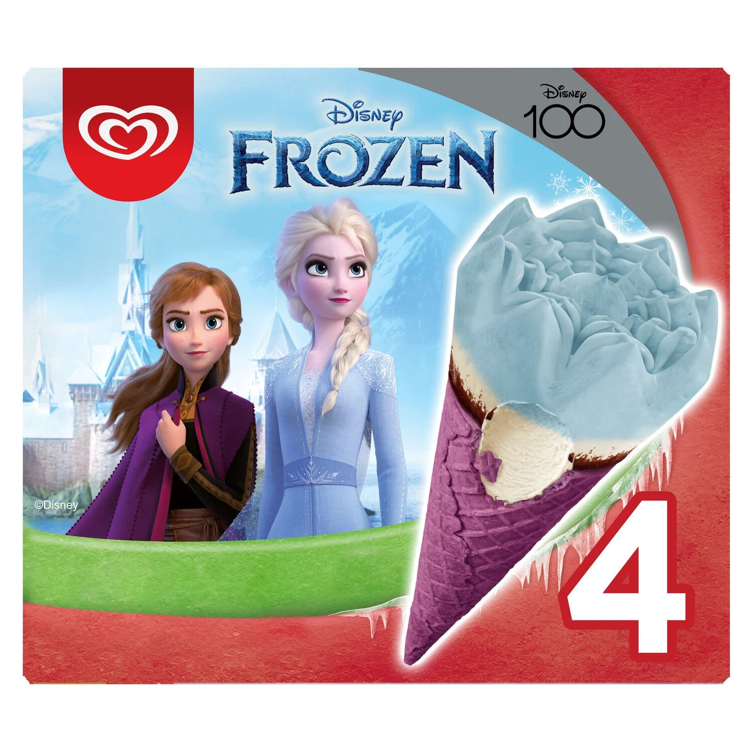 Glace Cône Vanille Reine Des Neiges 152g - Max