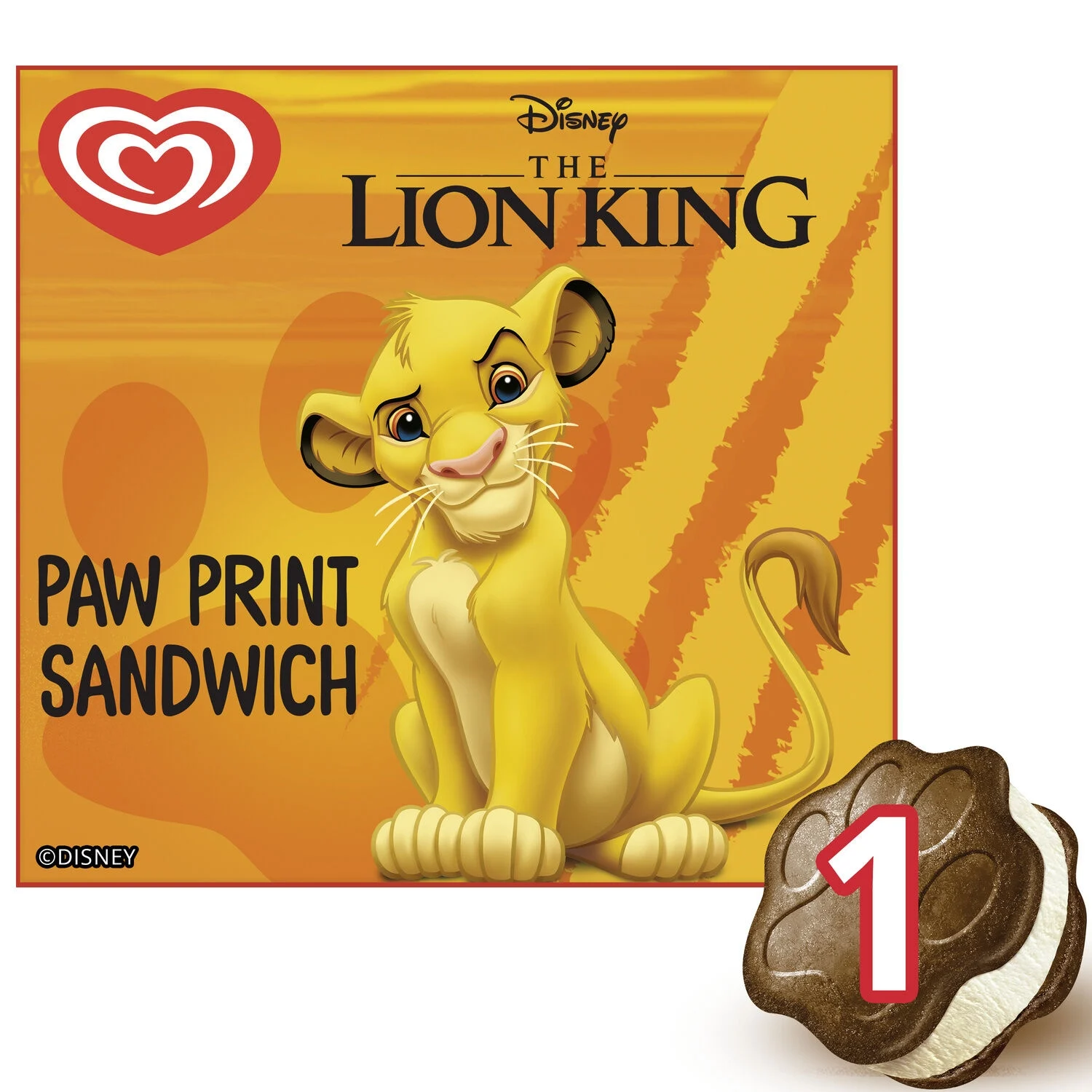 Glace Sandwich Disney Le Roi Lion X 4 - Miko
