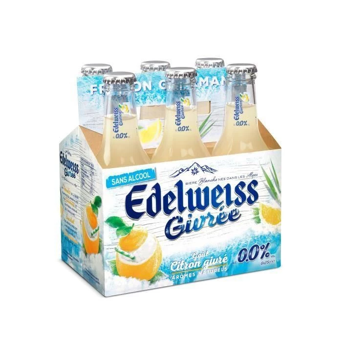 Givré Citron Bière Sans Alcool 6x25cl - EDELWEISS