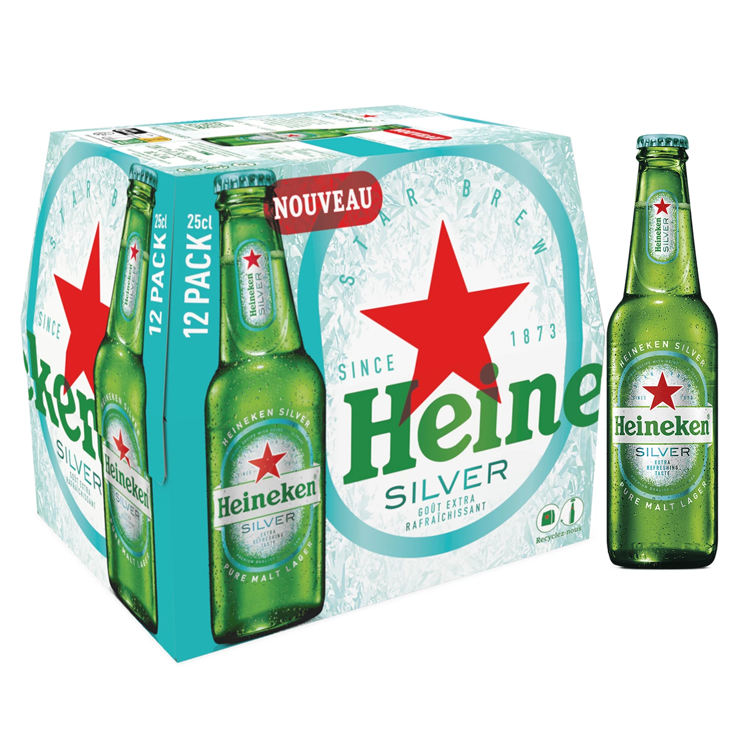 Светлое Серебряное Пиво, 4°, 12x25cl - HEINEKEN