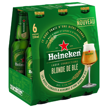 6x25cl Heineken Lager Connecti