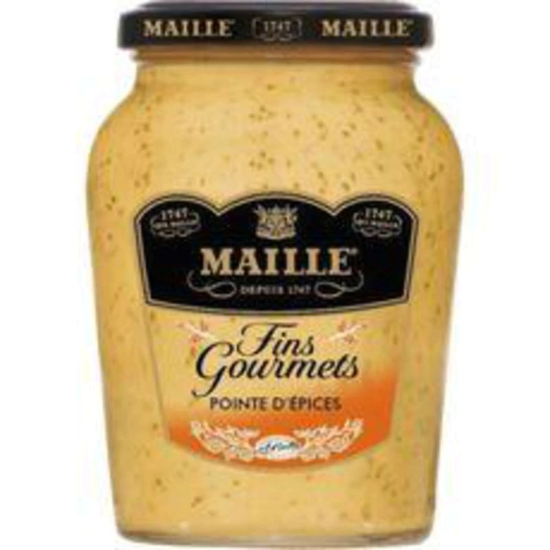 Moutarde Fine Gourmets Pointe d'Épices, 340g - MAILLE