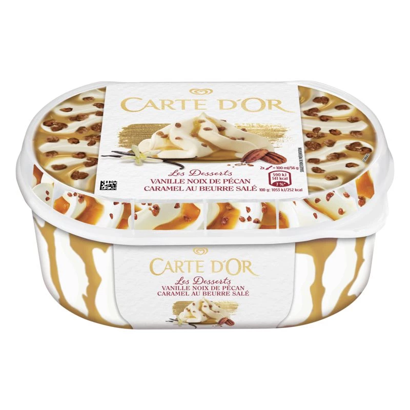 Helado de vainilla y nueces pecanas 500g - CARTE D'OR