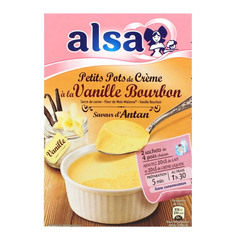 Préparation crème à la vanille de Bourbon 120g - ALSA
