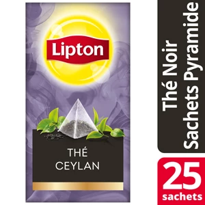Lipton Exclusive Selection Thé Noir Ceylan 25 Sachets Pyramides