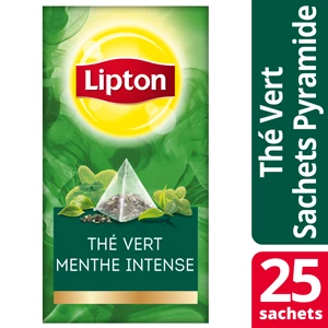 Lipton Exclusive Selection Thé Vert Menthe Intense 25 Sachets Pyramides