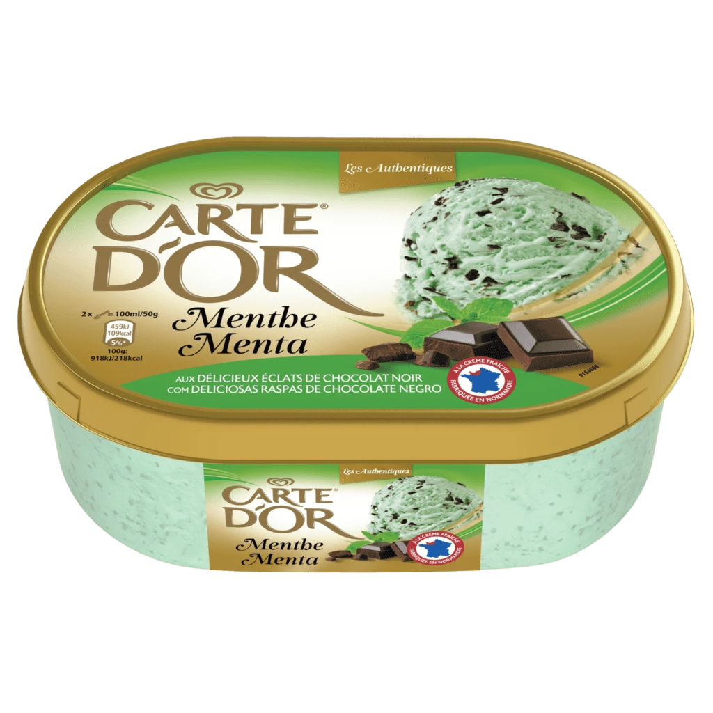 Glace menthe & éclats de chocolat 500g - CARTE D'OR