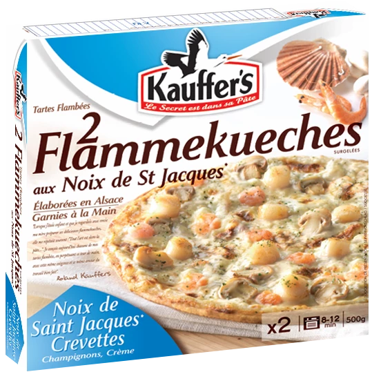 Tartes flambées aux noix de Saint-Jacques & crevettes 2x250g - KAUFFER'S