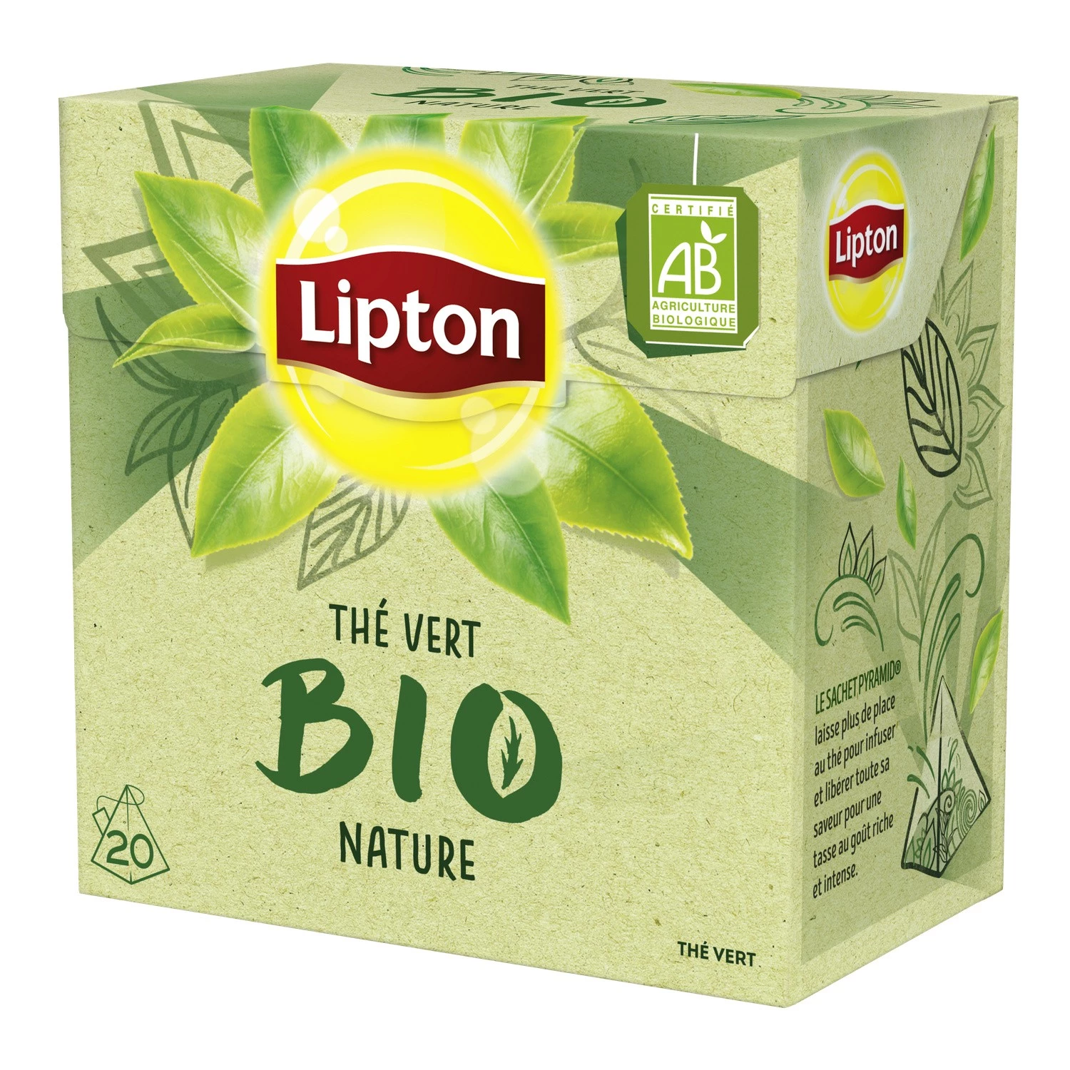 Thé vert bio nature x20 28g - LIPTON