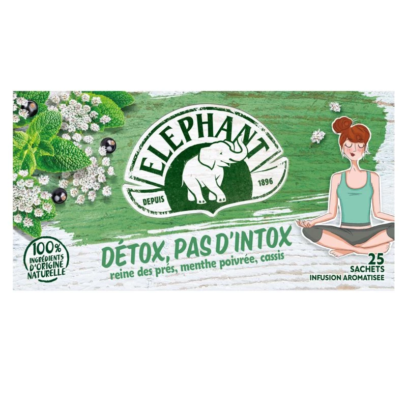 Infusion Detox, pas d'intox x25 40g - ELEPHANT