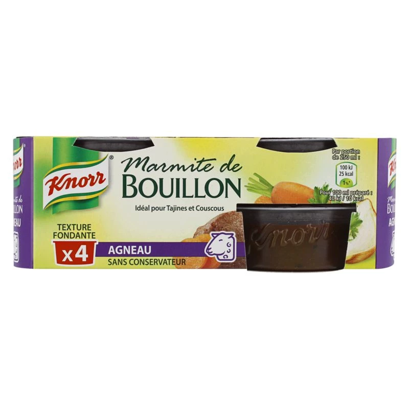 Marmite de bouillons agneau 4x28g - KNORR