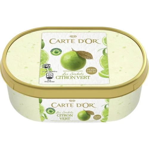 Glace sorbet de citron vert 1000ml - CARTE D'OR