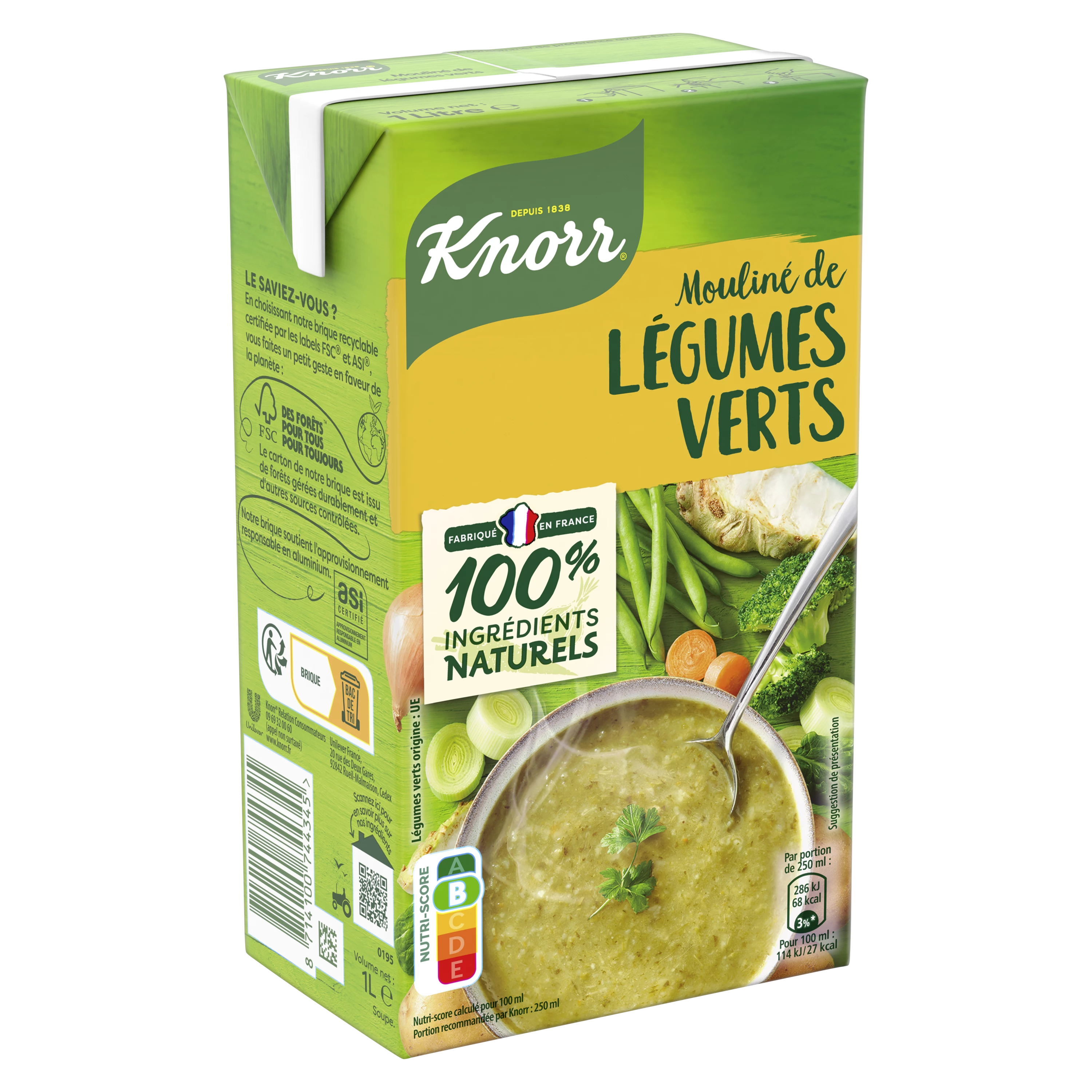 Sopa de Legumes Verdes Moulinés, 1l - KNORR