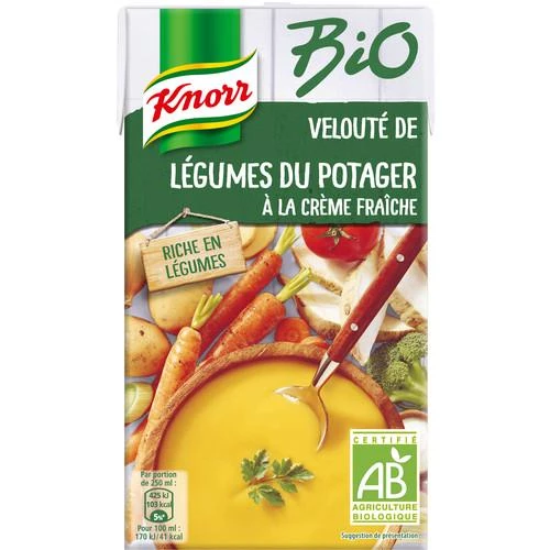 Velouté de Légumes du Potager à la Crème Fraîche Bio, 1l - KNORR