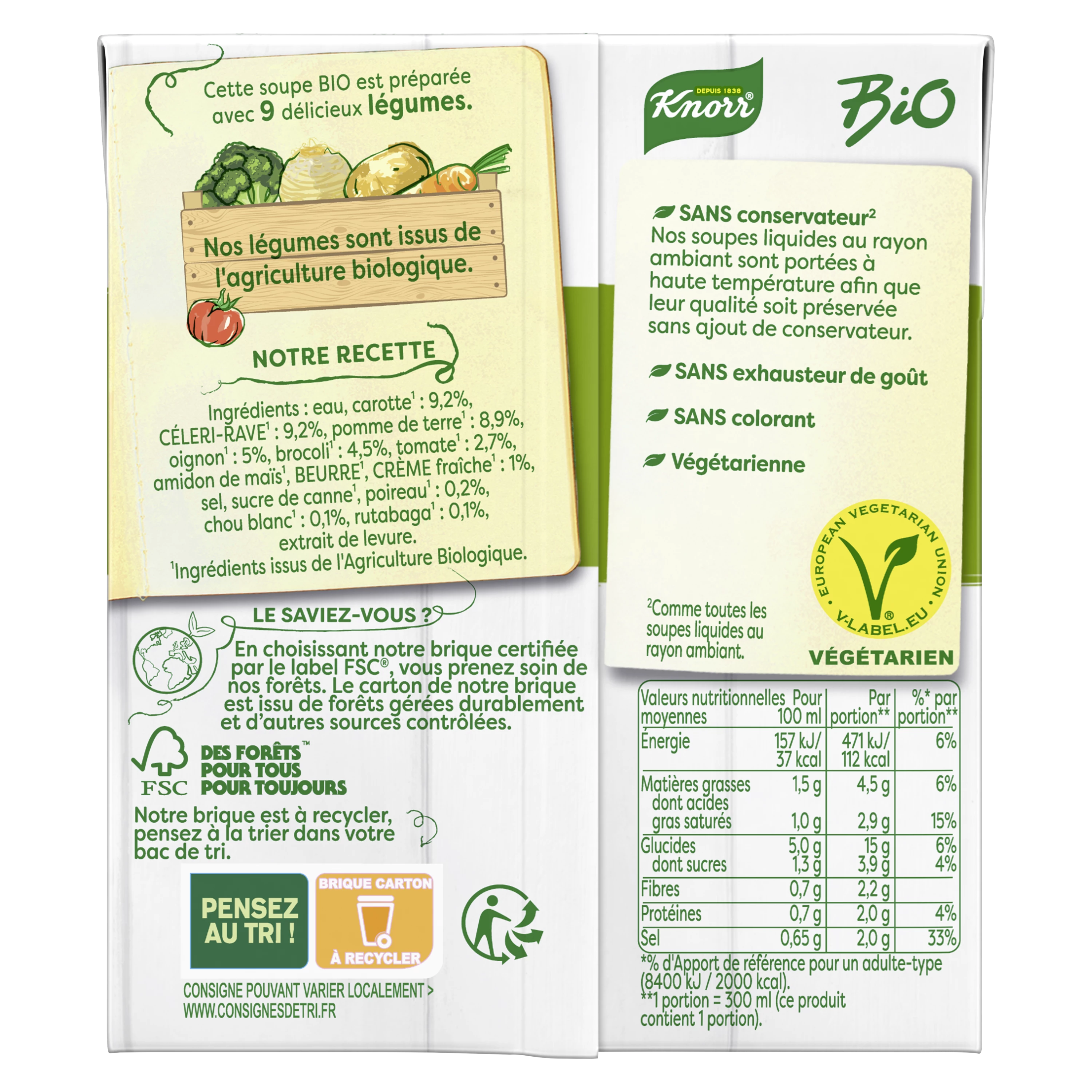 Bio-Gemüsesuppe mit frischer Sahne - KNORR