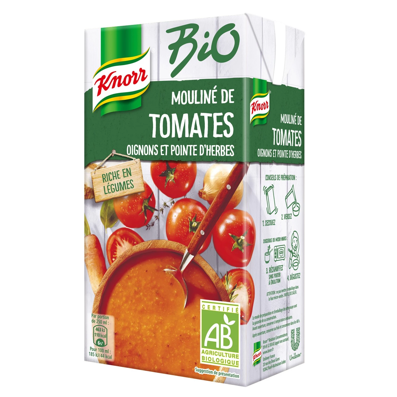 Organic Mouliné of tomatoes, onions and hints of herbs 1l - KNORR
