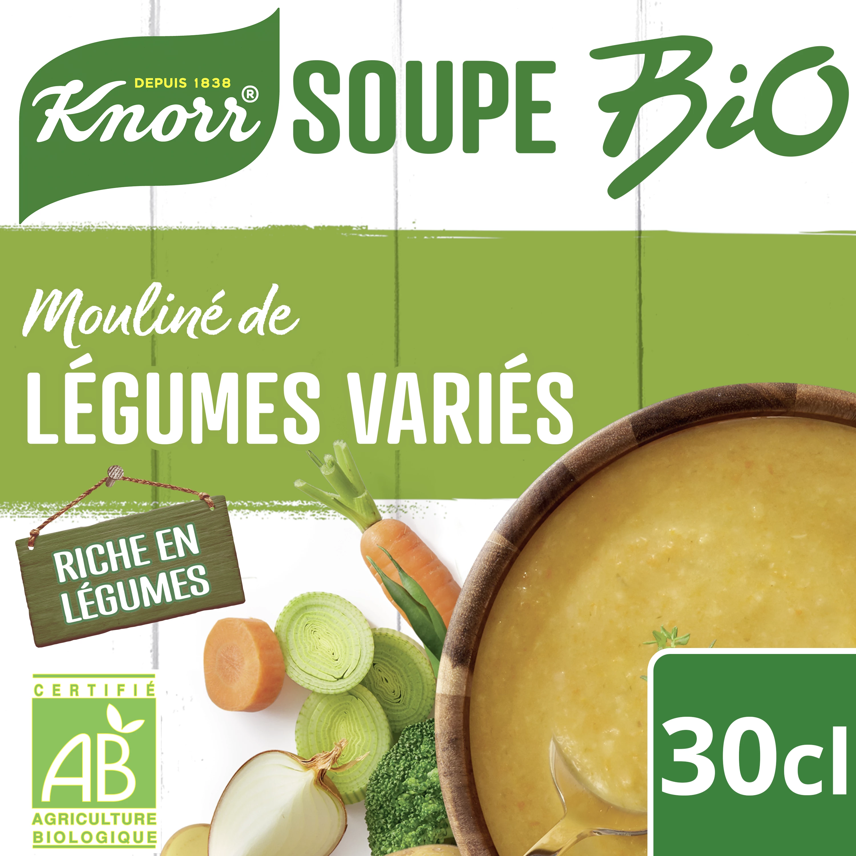 Moulinésoep van biologische moestuingroenten 30cl - KNORR