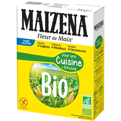 Organic cornflower gluten free 200g - MAIZENA