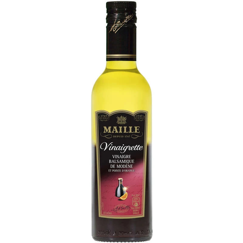 Vinaigrette Légère Vinaigre Balsamique de Modène & Pointe d'Orange, 36cl - MAILLE