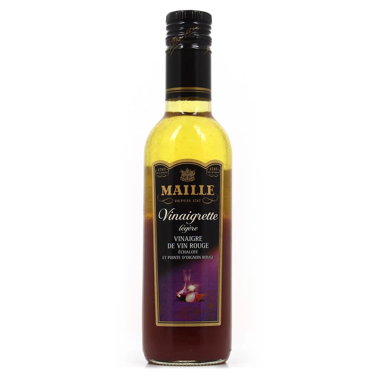 Leichter Rotweinessig, Schalotten- und rote Zwiebelspitze-Vinaigrette, 36cl - MAILLE