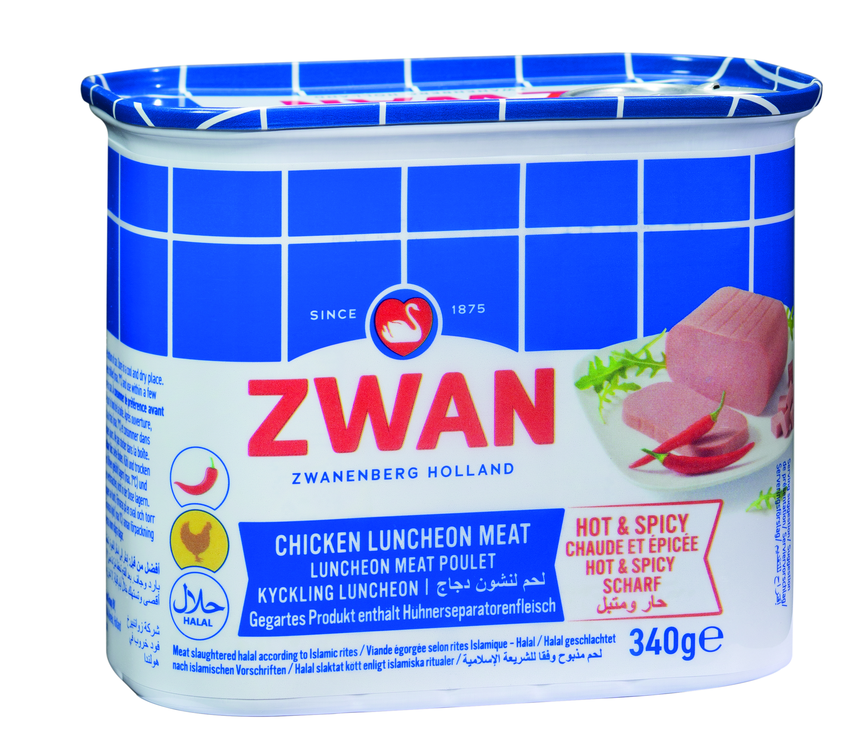 Luncheon Meat Poulet Spicy (12 X 340 г) - ZWAN