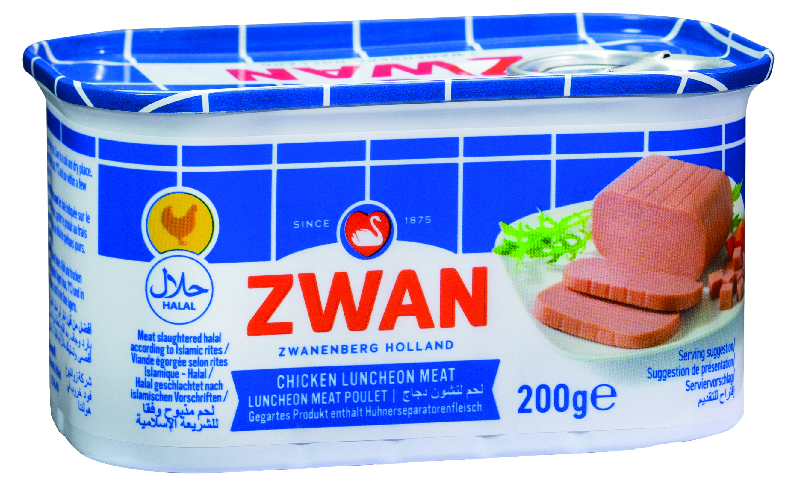 لحم لانشون بوليت (12 × 200 جرام) حلال - ZWAN