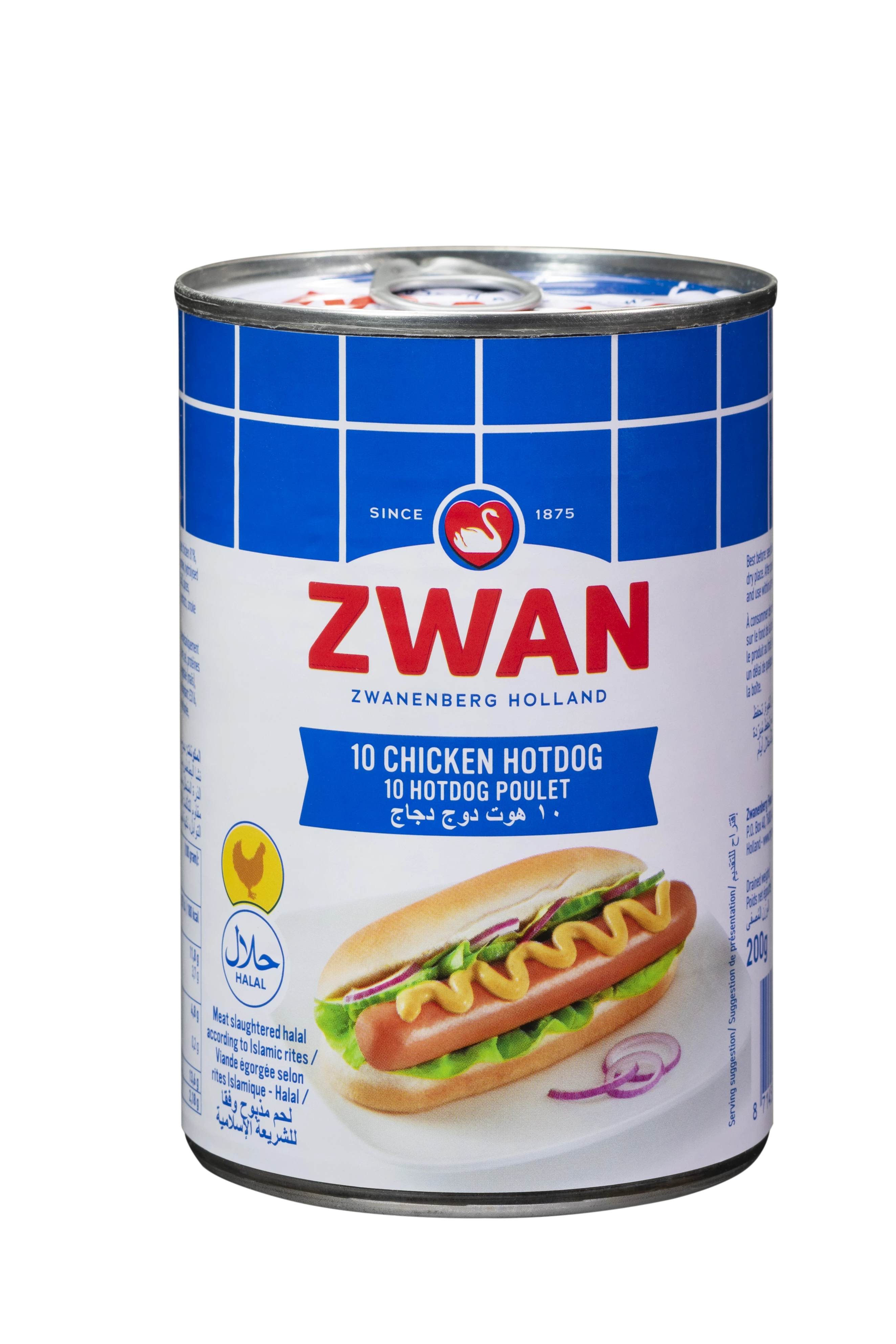 Saucisses Hot Dog Poulet (24 x 400 g) Halal - ZWAN