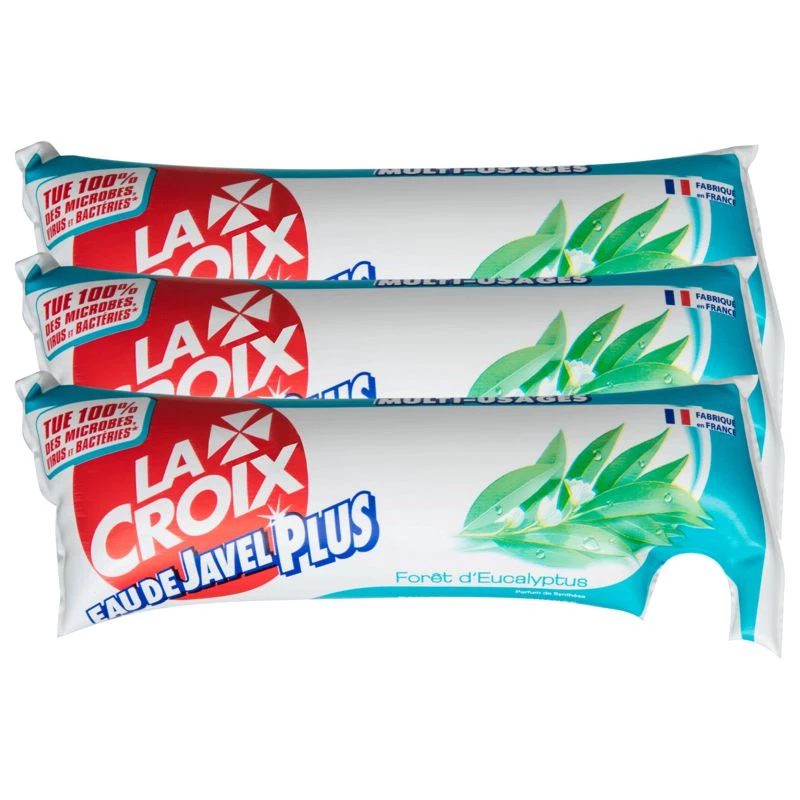 Eau de javel forêt d'eucalyptus 3x250ml - LA CROIX