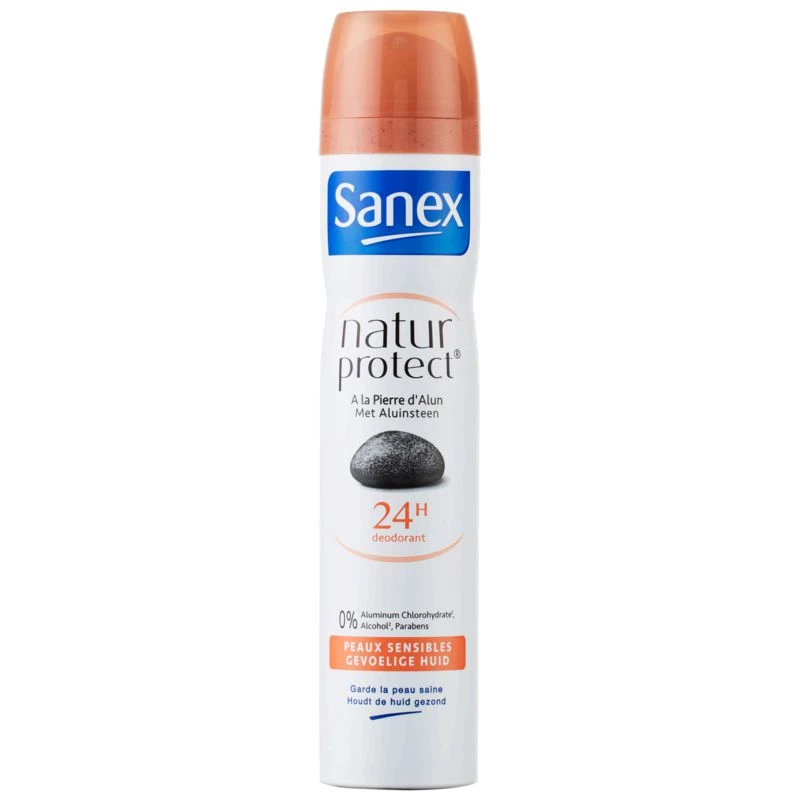 Déodorant femme 24h pierre d'alun peaux sensibles 200ml - SANEX
