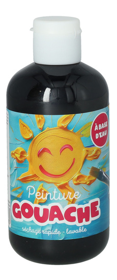Peinture Gouache 250ml Noir