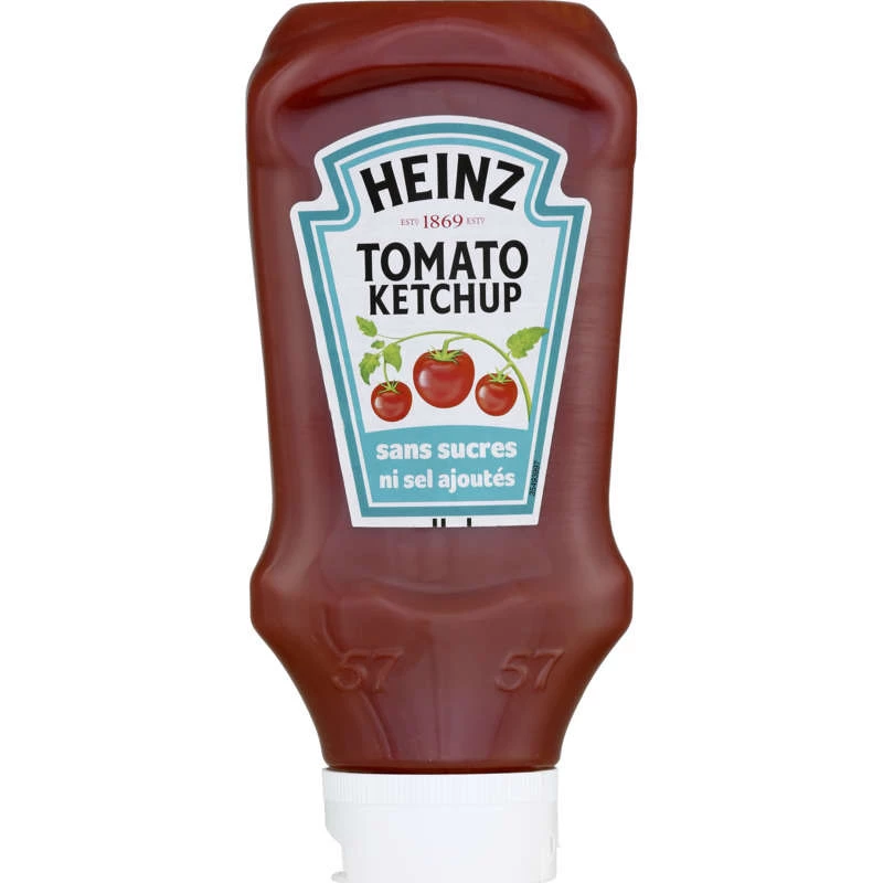 Ketchup de tomate sin azúcar ni sal añadidos, 610 g - HEINZ