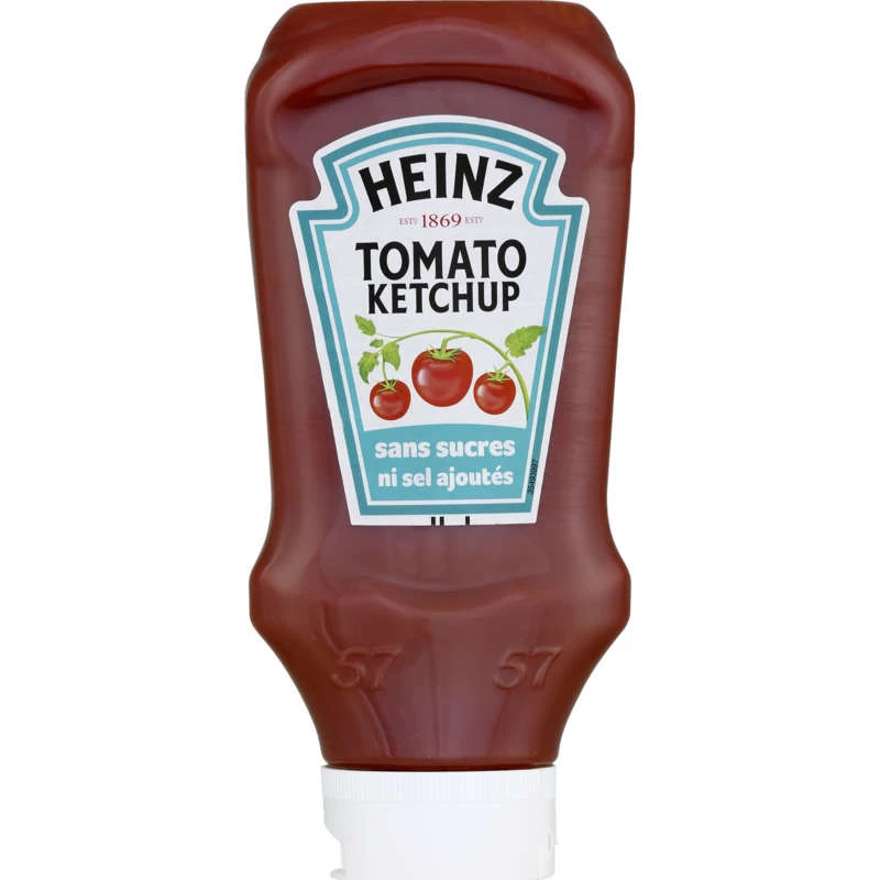 Tomatenketchup zonder toegevoegde suiker of zout, 610 g - HEINZ