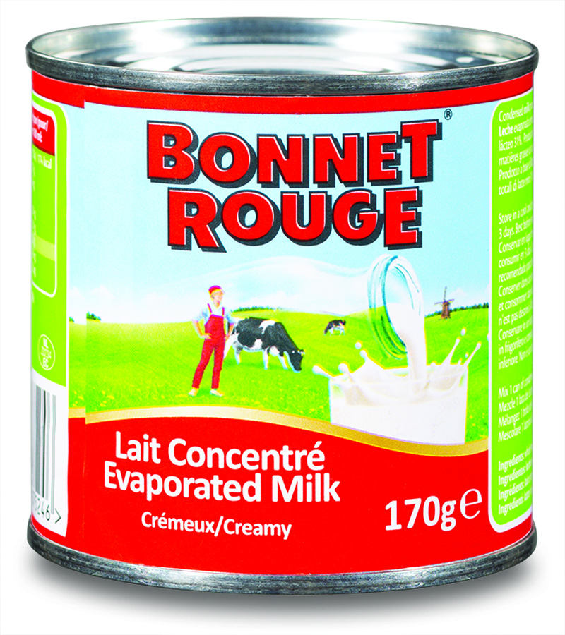 حليب مكثف غير محلى (2×12×170 جرام) - Bonnet Rouge