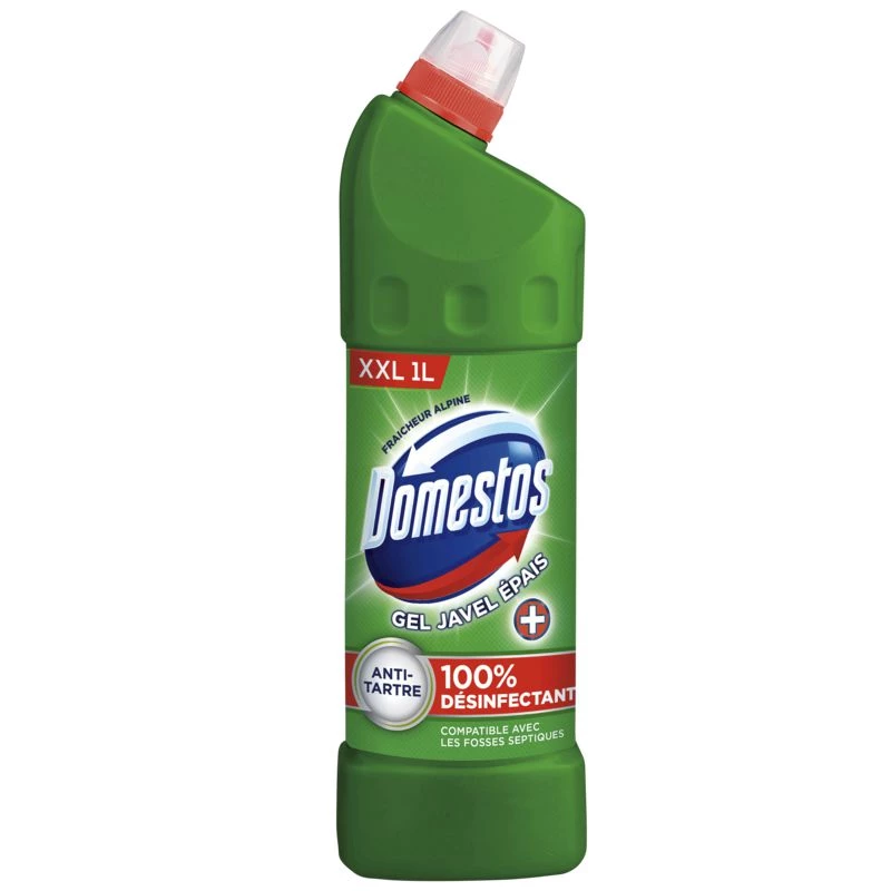 Gel javel épais anti-tartre 1L - DOMESTOS