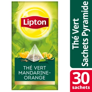 Lipton Exclusive Selection Thé Vert Mandarine Orange 30 Sachets Pyramides