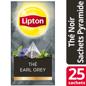 Lipton Exclusive Selection Thé Noir Earl Grey 25 Sachets Pyramides
