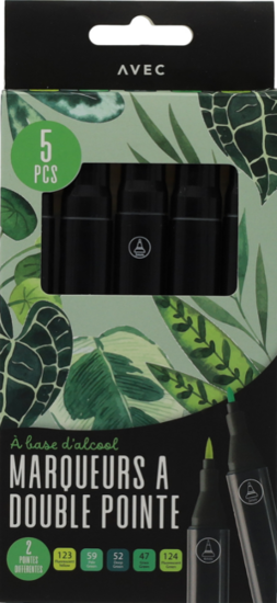 Marqueurs Doublepointe X5 Vert