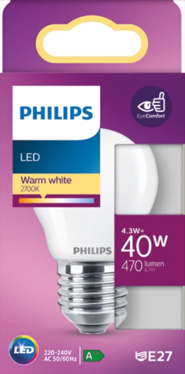 Led Classic 40w P45 E27 W 1srt