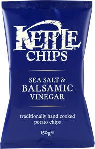 Chips Sea Salt Balsamic Vinegar, 130g x10 - KETTLE