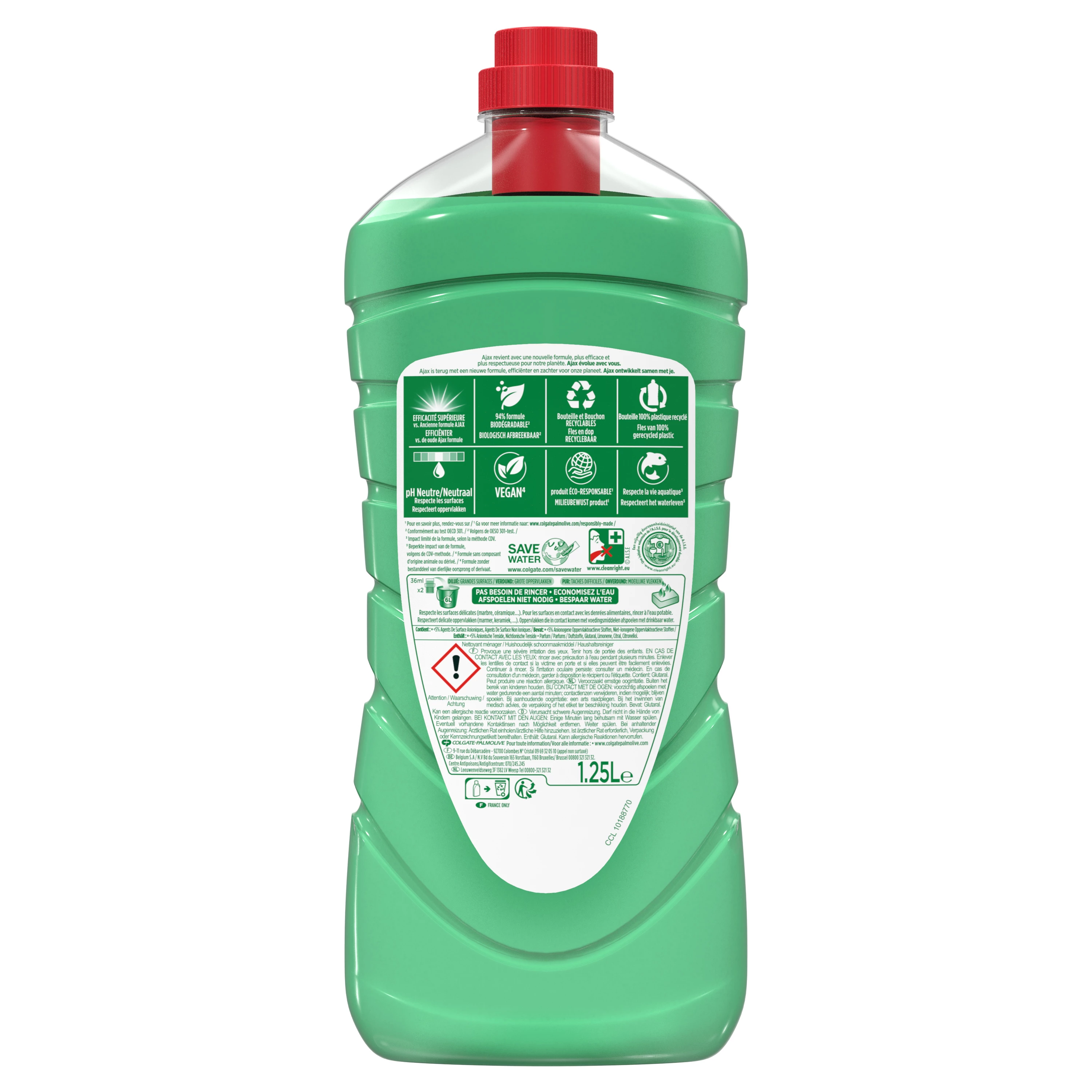 Nettoyant ménager citron vert 1250ml - AJAX